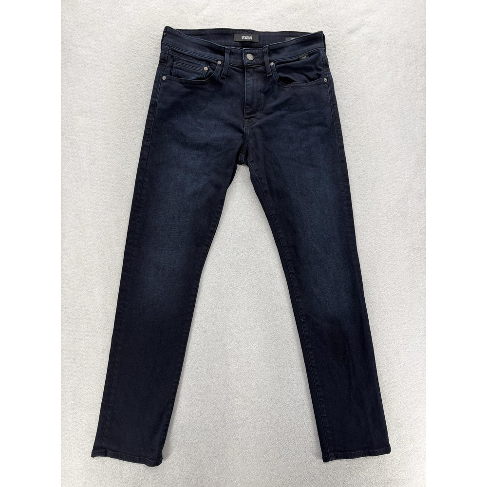 Mavi Jake Slim Leg Tapered Jeans Mens 30x32 Blue Dark Wash Stretch Denim Pants